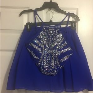 Blue 2 piece party dress